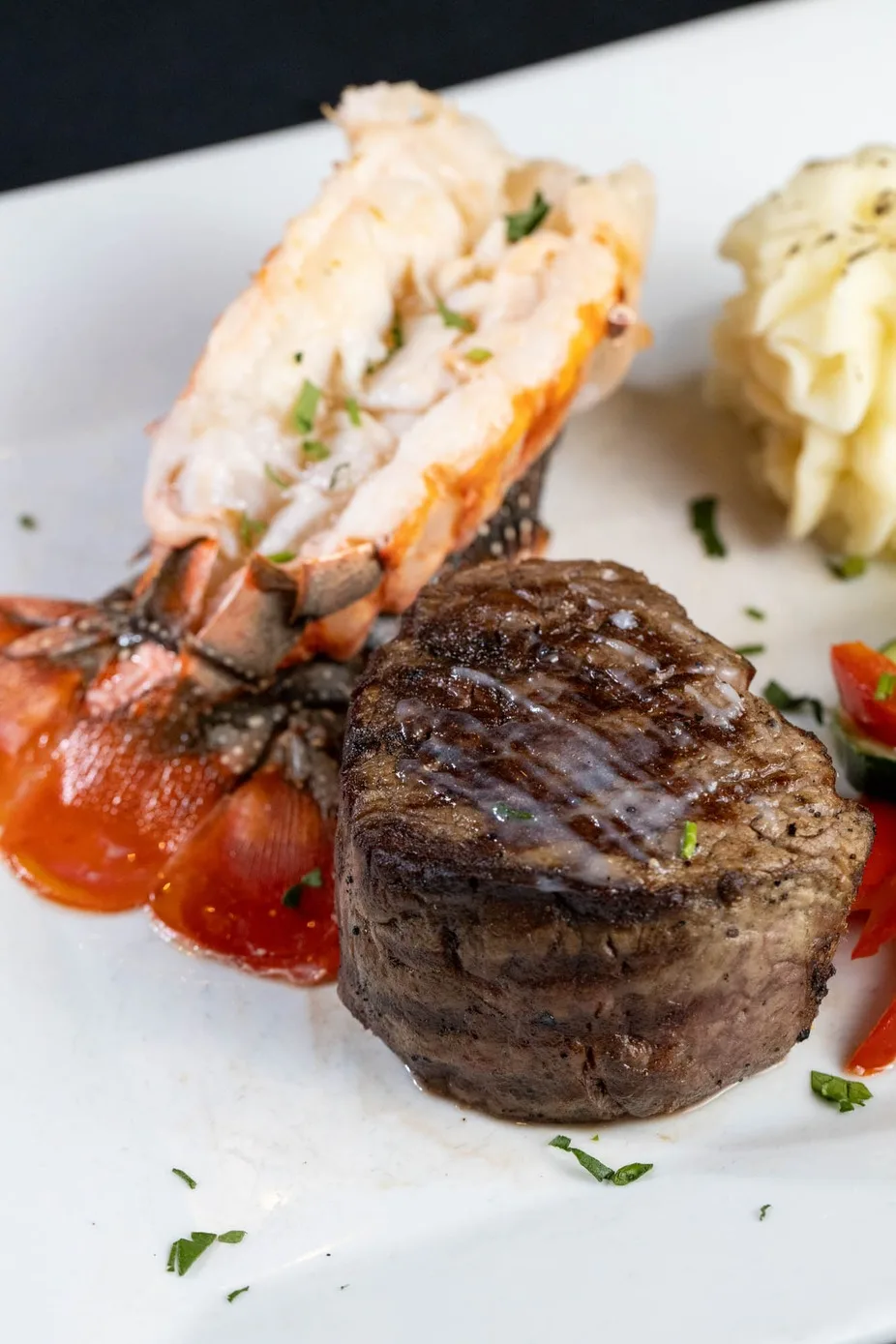 Surf and turf plated