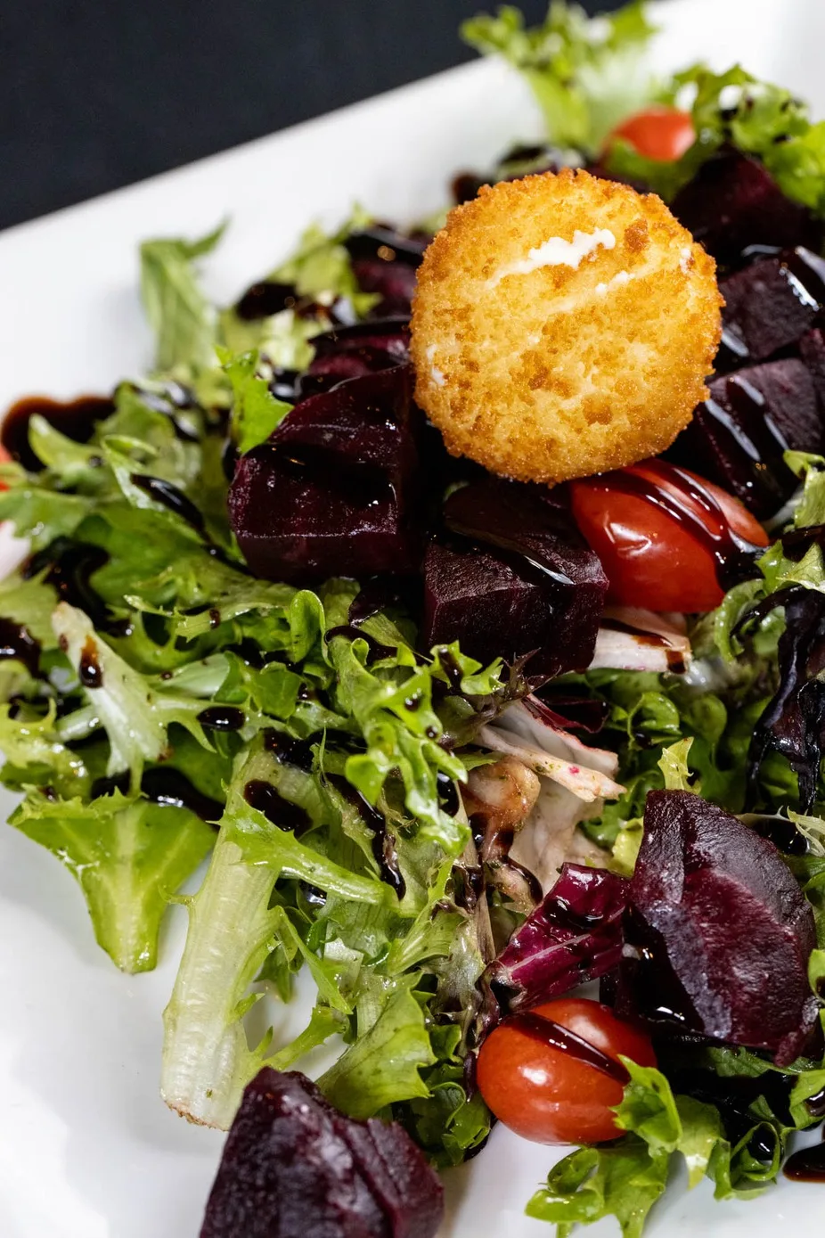 Beet salad close up