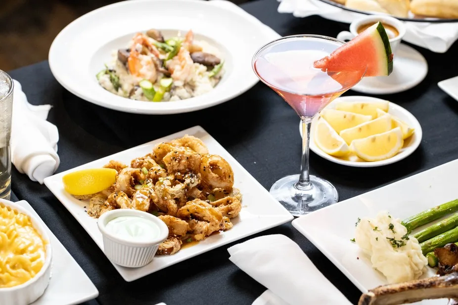 Cocktails and calamari