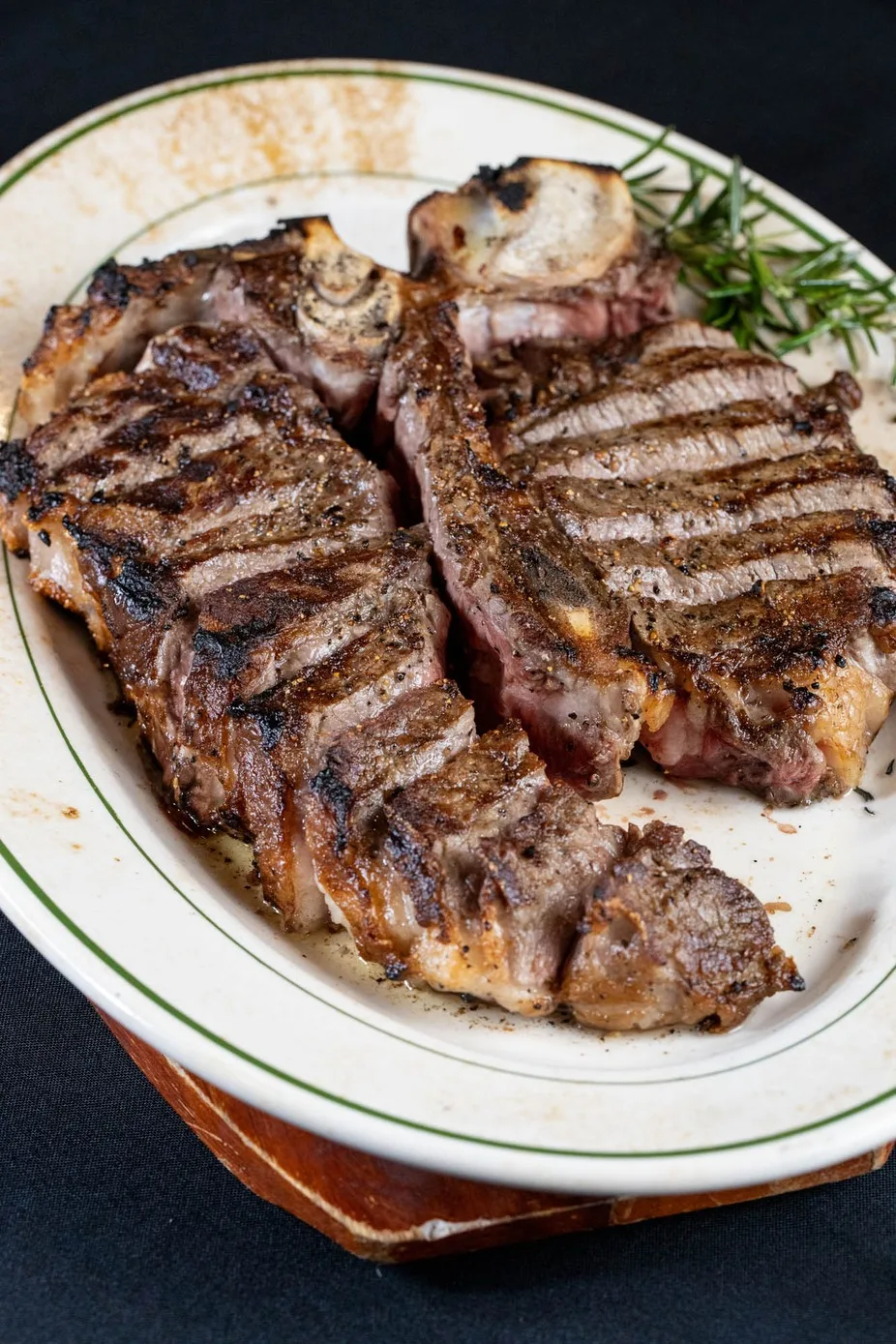 Grilled porterhouse for two