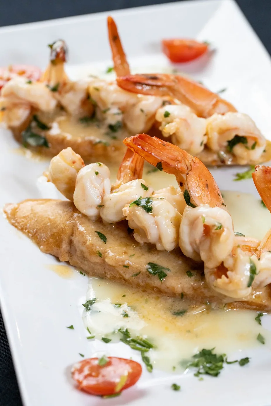 Shrimp on grilled toast
