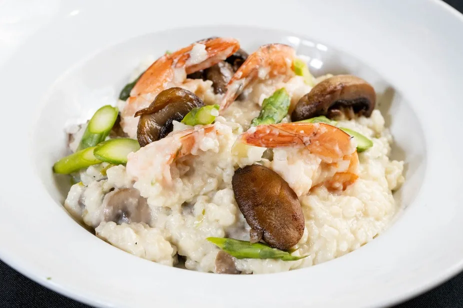 Shrimp and mushroom risotto